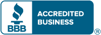 BBB Accredited Business seal, representing Home Deck & Fence Co.'s commitment to quality and trust in construction services for investment properties and duplex homes.